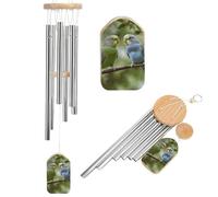 Blue and Green Parakeets Wind Chimes for Outside Memorial Tuned Outdoor Windchimes Large Garden Decor Wind Chime with Melodious Sound for Mom Dad Grandma Home Garden Patio Decor