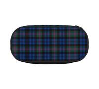 Blue and Green Scottish Tartan Cute Aesthetic Big Capacity Zipper Pencil Cases Pen,Portable Office Desk Organizer for Adults