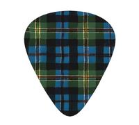 Blue And Green Scottish Tartan Print Guitar Pick Comfortable Feel, Clear Sound, Multiple Thicknesses For Varied Tones