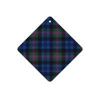 Blue And Green Scottish Tartan Printing 10 Pieces Air Freshener Car Hanging Cards Air Freshener Sheets With Rope For Cars Home