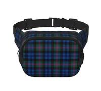 Blue and Green Scottish Tartan Unisex Fashion Waist Packs, Stylish Fanny Packs for Workouts, Running, Traveling, and Hiking