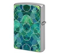 Blue and Green Shades Lighter Case Pouch Double-Sided Metal Lighter Sleeve Scratch & Drop Resistant Lighters Protector Fits Standard Kerosene Lighters Pocket Protective Cover for Camping Party