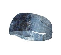 Blue And Grey Abstract ArtHair Bands for Men Woman Headband Running Headband Sweat Wicking Gym