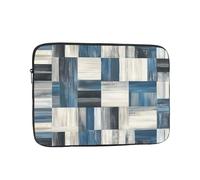 Blue And Grey Abstract Modern Shockproof Laptop Sleeve 10 Inch, Oxford Fabric Case With Foam Padding, Lightweight Protective Cover For Pad Notebook, Business School Travel Use