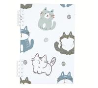 Blue and Grey Cats Notebook, Cute Fluffy Kittens A5 Notebooks, Lined Paper A5 Spiral Notebook Lined 120Pages/60Sheets, Note Book for Writing, Exercise Book for Women, Office Paper Products Women Man