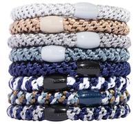 L. Erickson Grab & Go Ponytail Holders - Set of Eight - Indigo