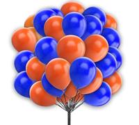 Blue and Orange Balloons 10 Inch Latex Balloons For Boys Birthday Baby Shower Company Events Wedding Bridal Shower Graduation Blue and Orange Party Decoration 30 Pack