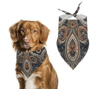 Blue and Orange Dog Bandana Washable & Adjustable Triangle Scarf, Breathable Pet Scarf for Small Medium Large Pets, Cute Fashion Pet Accessory