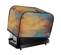 Blue And Orange Retro Abstract Messy Rust Toaster Cover 2 Slice Kitchen Small Appliance Covers With Pockets Dust And Fingerprint Protectio