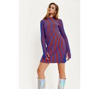 Blue And Orange Rib Knitted Mini Dress House Of Holland Multi L