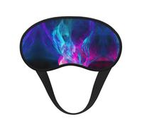 Blue and Pink Fire Elastic Band Eye Mask for Sleeping, Blackout Sleep Mask Block Light, Comfortable Travel Nap