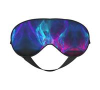 Blue and Pink Fire Night Mask Soft Reversible Eye Cover Adjustable Strap Light Blocking Comfortable Rest