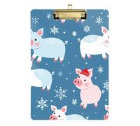 Blue and Pink Playful Pig Respiratory Therapy clipboard Plastic for Football Softball Coaching Size 9 x 12.5 Tabla para escribir