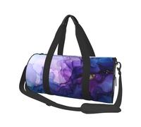 Blue and Purple Watercolor Abstract Print Travel Duffel Bag, Lightweight Sports Gym Bag with Shoulder Straps for Women Men Teen ravel Business Trip