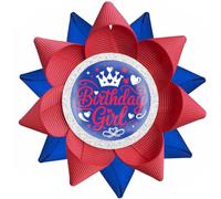 Blue and red birthday girl Button pins for Girls Handmade customparty decoration suitable for teenagers, ladies to wear Creative birthday gifts, pin printed with birthday girl (Blue and red)