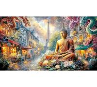 Blue-and-Red-Dragons-Facing-Each-Other Jigsaw Puzzle 1000 Pieces Impossible Hard Difficult Educational Games for Adults Kids Great Gift Idea for Relaxation 70x50/1000pcs