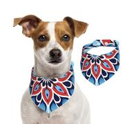 Blue and Red Mandala Floral Dog Bandana Cat Bandana 1PC Dog Accessories for Small Dogs