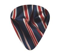 Blue and red stripes guitar picks in three different thicknesses, suitable for electric guitar and band players