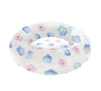 Blue and Shy Flowers Pet Dog Bed Donut Cuddler fluffier Puppy Beds for Medium Size Pets Supplies