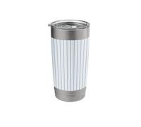 Blue and Tan Check Pattern Stainless Steel Insulated Tumbler