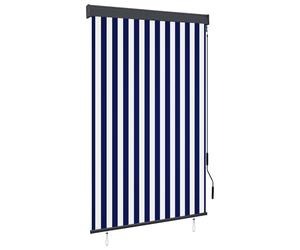 (blue and white, 120 x 250 cm) vidaXL Outdoor Vertical Roller Blind 60cm Balcony Shade Screen Multi Colours