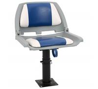 (blue and white, 2 pcs) vidaXL Boat Seat Foldable Backrest no Pillow SUP Watercraft Part Canoe Seat