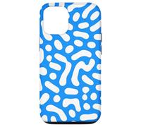 Blue and White Abstract Art with Cute Retro Vibes Case for iPhone 12/12 Pro