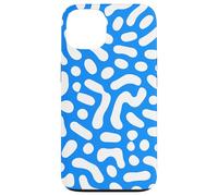 Blue and White Abstract Art with Cute Retro Vibes Case for iPhone 13