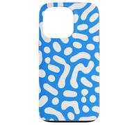 Blue and White Abstract Art with Cute Retro Vibes Case for iPhone 13 Pro
