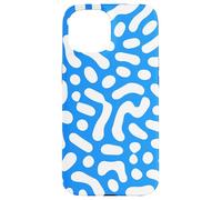 Blue and White Abstract Art with Cute Retro Vibes Case for iPhone 15