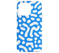 Blue and White Abstract Art with Cute Retro Vibes Case for iPhone 15 Pro Max