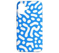 Blue and White Abstract Art with Cute Retro Vibes Case for iPhone 16 Plus