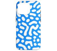 Blue and White Abstract Art with Cute Retro Vibes Case for iPhone 16 Pro