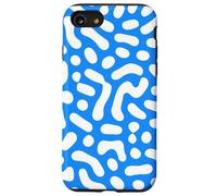 Blue and White Abstract Art with Cute Retro Vibes Case for iPhone SE (2020) / 7/8