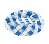 Blue and White Abstract diamonding Pattern Donut Cuddler Pet Dog Bed fluffier Puppy Beds for Medium Size Pets Sleeping