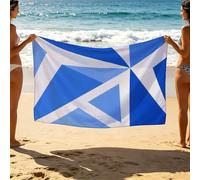 Blue And White Beach Towel 40x80 Inches, Sand Free Modern Beach Towels Oversized 100 x 200 Lightweight Quick Dry for Women Men als Gym Yoga Swimming Pool Sauna Bath Towel Travel Essentials SLJT-1430