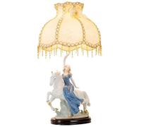 Blue and White Coastal Table Lamp 27.5" Tall Extra Large French Country Ceramic Table Lamp for Living Room Flower Girls Bedroom Nightstand Lamp Rustic Bedside Desk Lamp for Home Office