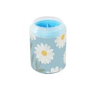 Blue and White Daisies Reusable Pet Foot Cleaner with Soft Silicone Brush Feet Grooming Supplies for Small Medium Dogs & Cat Breeds limpiador de patas para perro