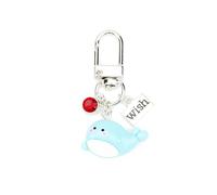 Blue and White Dolphin Resin Keychain for Bags, Good Friend Gift Idea, Personalised Keyring Gift for Mum, Women, Teacher, Leaving Gift, Cute Animal Lover Bag Charm