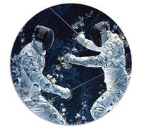 Blue And White Fencers Jigsaw 1000 Piece Round Puzzle Combat Close-up Challenge High Difficulty Perfect for Home Decor And Gifts 1000pcs (67.5x67.5cm)