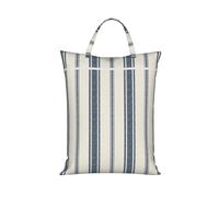 Blue And White French Jacquard Stripe,Travel Dirty Laundry Bag Foldable Dirty Clothes Bag Durable Storage Bag