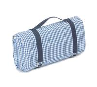 Red Hamper Blue and White Gingham Picnic Blanket