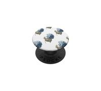 Blue and White Grandmillennial Inspired Hydrangea Pattern PopSockets Adhesive PopGrip