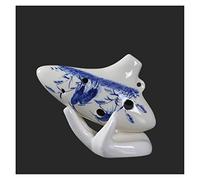 Blue And White Landscape Ceramic Ocarina 6-hole Alto C Tone Hand-painted Student Ocarina Musical Instrument ocarina instrument (Blue，White)