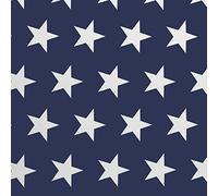 Blue and White Large Star PVC Vinyl Wipe Clean Tablecloth 140cm (55") x 250cm (99")