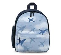 Blue And White Planes Simple Backpacks Casual Daypacks Lightweight Rucksack for Camping Hiking Travel