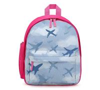 Blue And White Planes Simple Backpacks Casual Daypacks Lightweight Rucksack for Camping Hiking Travel