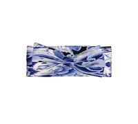 Blue and white porcelain Adorable Baby Bow Headband Soft and Stretchy Infant Hair Accessory for 0-6 Months Baby Showers soft skin-friendly elastic