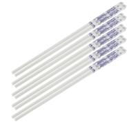 Blue and White Porcelain Ceramic Chopsticks 5 Pairs Reusable