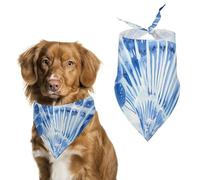 Blue And White Seashells Pet Bandana Dogs Triangle Scarf Cats Handkerchief Puppy Costume